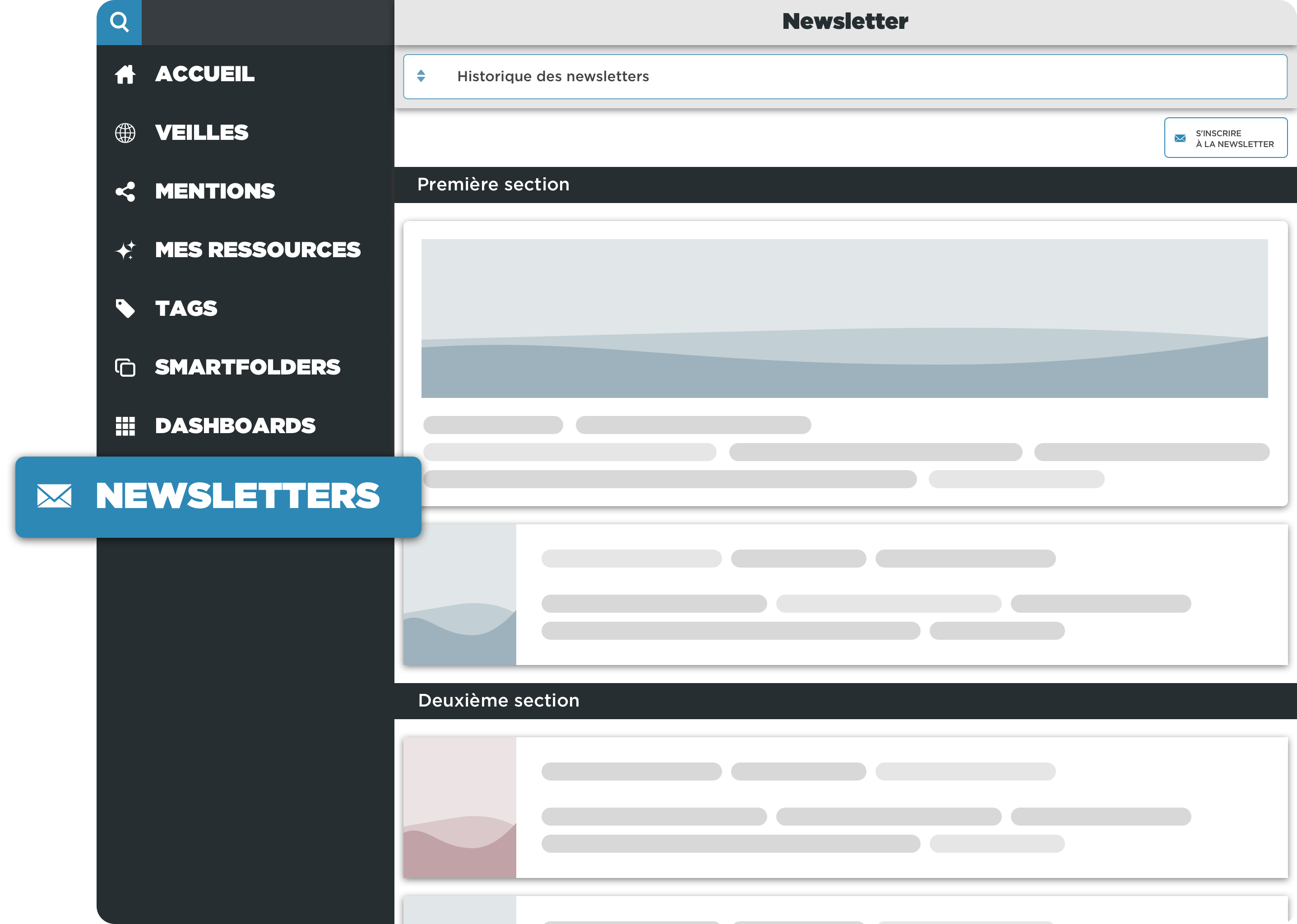 Édition de newsletter dans Curebot