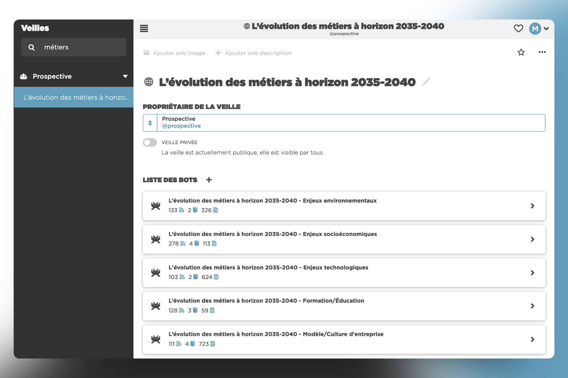 identification de variables clés grâce à la veille collaborative