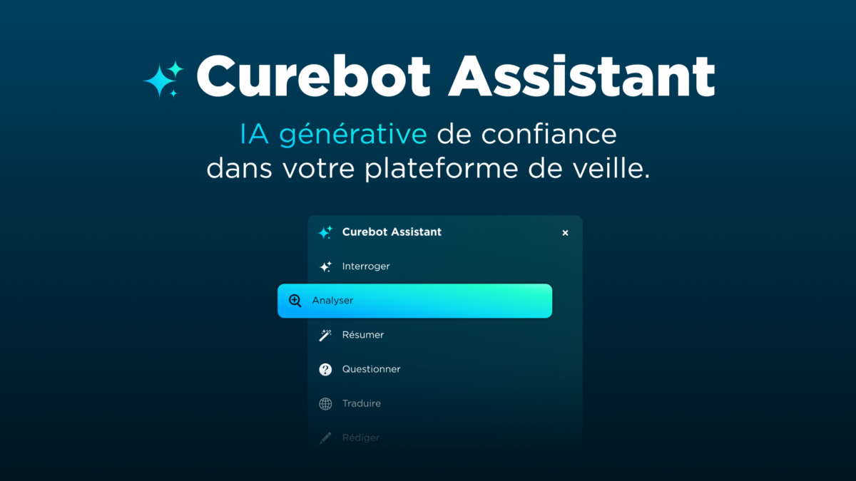 Curebot Assistant : l'IA générative dans votre plateforme de veille stratégique